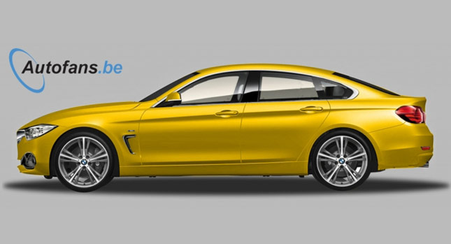  BMW 4-Series Gran Coupe Patent Drawing Pops to Life with Colors