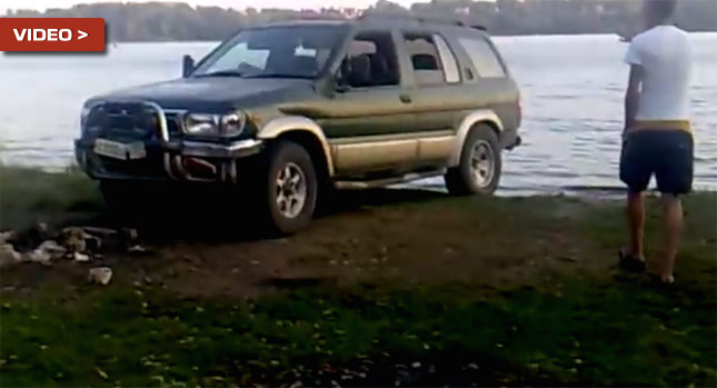  A Russian Having Drinks in His SUV Next to the River, What Could Possibly Go Wrong?