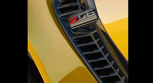  2015 Corvette Z06 Fender Badge Comes with "Supercharged" Label