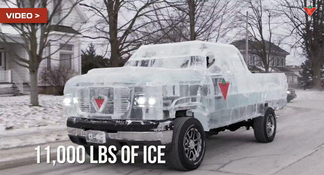  Meet the World’s First Drivable Pickup Truck Made of Ice