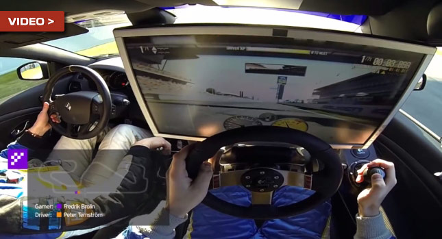  Man Plays Racing Game on the Same Track He's Being Driven Around in Megane RS