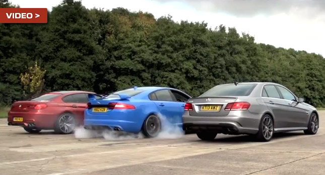  Harris Tries Out the Hottest V8-Powered Super-Saloons: M6 Gran Coupe vs E63 AMG vs XFR-S
