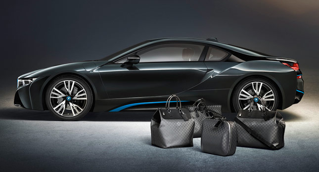  Chic: Louis Vuitton Crafts Carbon Fiber Luggage for BMW i8