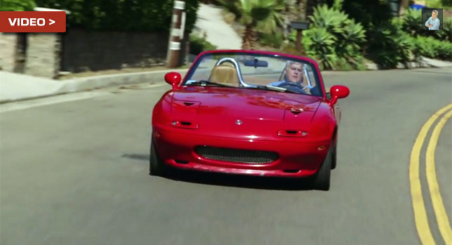  Jay Leno Drives Mazda Miata on the Occasion of its 25th Birthday