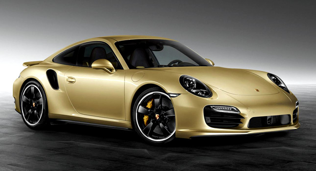  Porsche Exclusive Crafts a Gold-Painted 911 Turbo