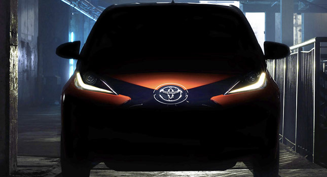  Toyota Drops First Teaser of New Aygo, the Japanese Twin of Peugeot 108