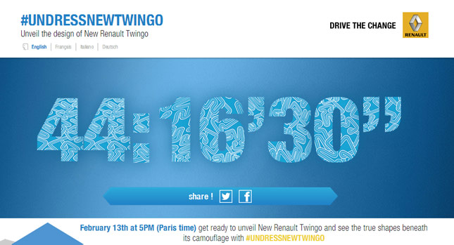  Renault to Strip Down All-New Twingo RWD Mini on February 13