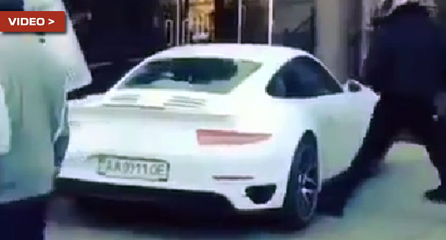  Angry Ukrainian Protesters Lash Out on Minister's New Porsche 911 Turbo