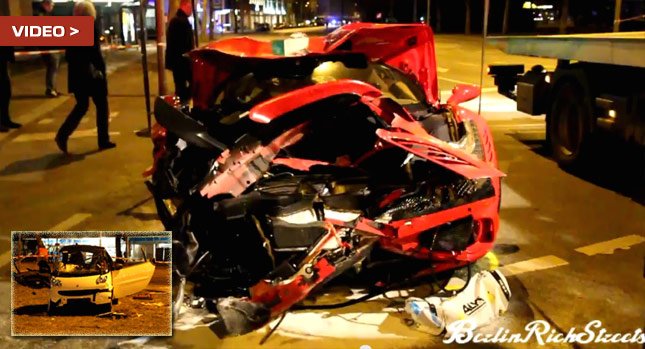  New Ferrari 458 Speciale has First Real Life Crash Test with a Smart ForTwo