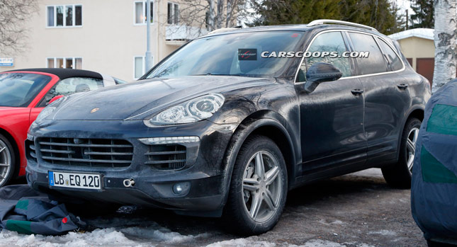  Spy Shots: Wind…Blows the Covers Off 2015 Porsche Cayenne Facelift