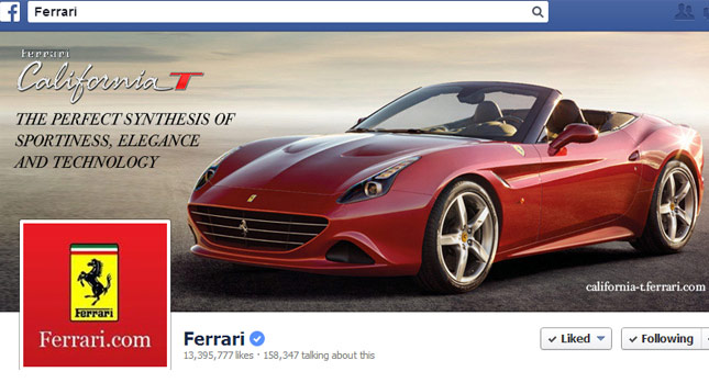  Ferrari and 21-Year Old Fight for Control of Official Facebook Page