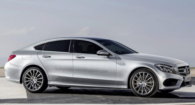 Mercedes' Answer to the BMW 4-Series GranCoupe Digitally Imagined