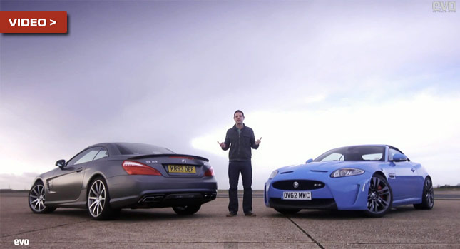  Jaguar XKR-S and Mercedes SL 63 AMG Bring the Fight to the Track
