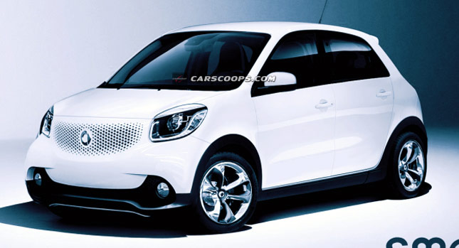  New Smart ForFour Envisioned as a Refaced Renault Twingo