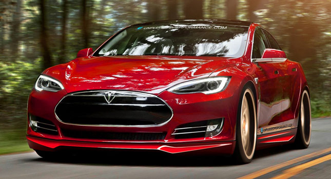  Tesla Model S Gains Aftermarket Bumper, Skirts and Spoilers