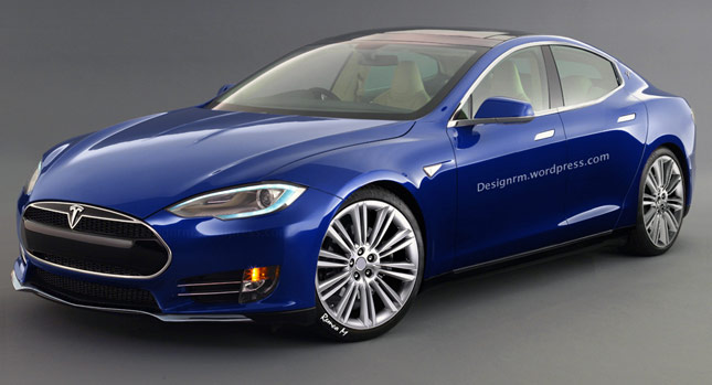  Tesla's Affordable 2016 Model E Compact Executive Saloon Rendered