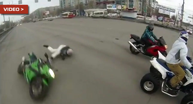  Russian Biker Performs a Perfect Strike