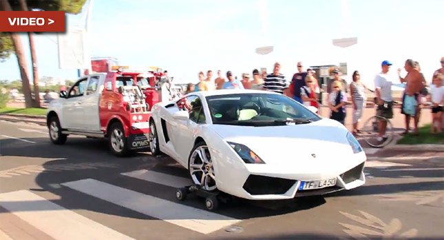 Clearly Not the Best Way to Tow a Lamborghini Gallardo
