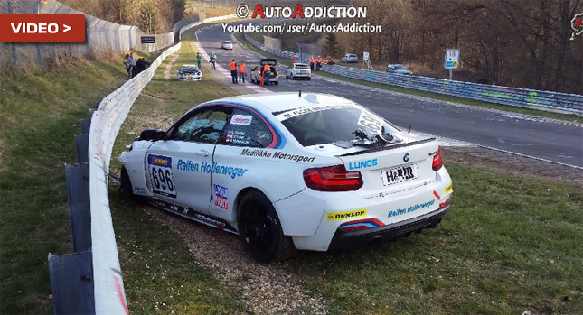  New BMW M235i Racing Crashes with Porsche 991 at Nürburgring VLN Race [Updated]