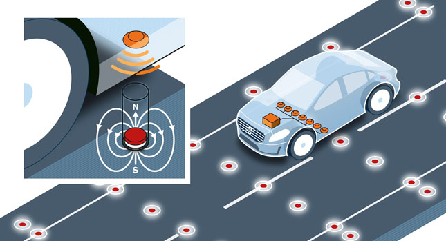  Volvo Testing Road Magnets to Help Self-Driving Cars Position Themselves [w/Video]