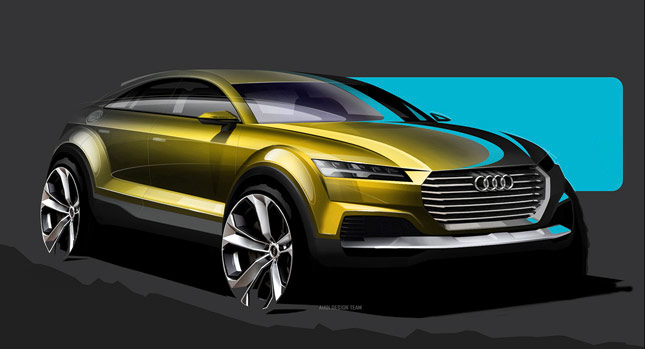  Audi Sketches Out Crossover Concept for Beijing, May Preview the BMW X4 Rivaling Q4