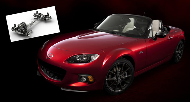  Mazda Reveals MX-5 25th Anniversary Edition and 2016 Model's Chassis in NY