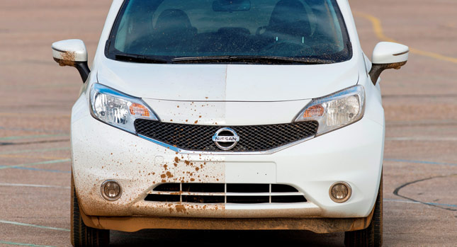  Nissan Tests Self-Cleaning Car with Dirt-Repelling Nano-Paint Technology [w/Video]