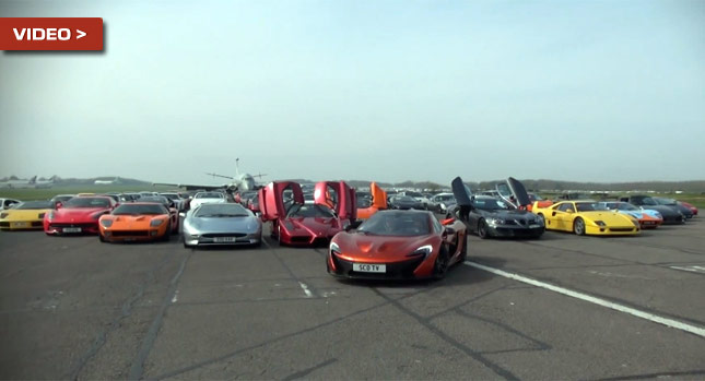  Watch 150 Supercars Caught Up in a Traffic Jam They Created