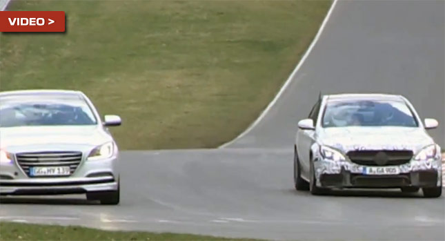  Spied: 2015 Mercedes-Benz C63 AMG Blasts its Bi-Turbo V8 on the 'Ring