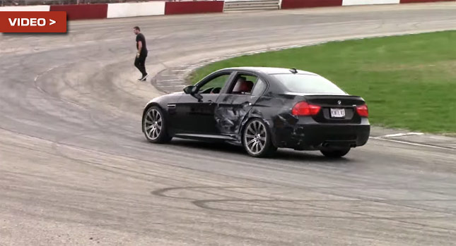  Ouch…Guy Wrecks His BMW M3 During Drift, Takes it Like a Champ