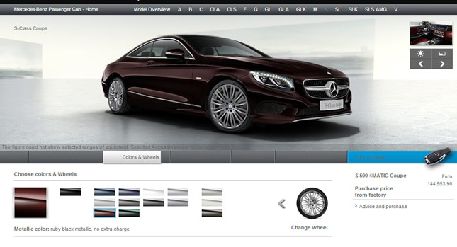  New Mercedes S-Class Coupe Configurator Comes Alive – Care to Share Your Digital Builds?