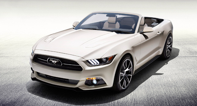  Ford Builds One-Off 2015 Mustang 50 Years Convertible for Multiple Sclerosis Research