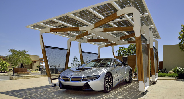  BMW's Solar Carport and Charger Concept is a Smart Match for New i3 and i8