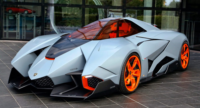 Lamborghini's Outlandish Egoista Concept Flies Back Home and Goes on Display