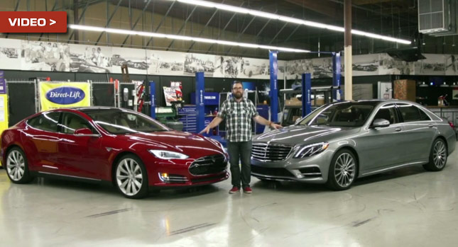  Tesla Model S Pitted Against Mercedes S-Class; Which One Would You Take?