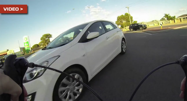  Aussie Bicyclist Records Near Misses with Cars Leading Up to a Crash