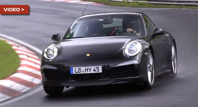  Alleged Porsche 911 Hybrid Prototype Spotted Running the Ring