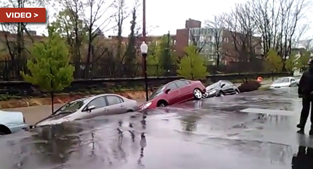  Watch Shocking Baltimore Landslide Swallow a Row of Cars