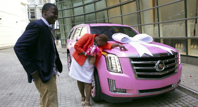  NFL Draftee Teddy Bridgewater Gets His Mom a Pink 2015 Cadillac Escalade