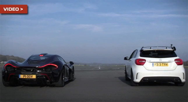  Find Out What it's Like to Drive the McLaren P1 on Public Roads and See it Race an A45 AMG