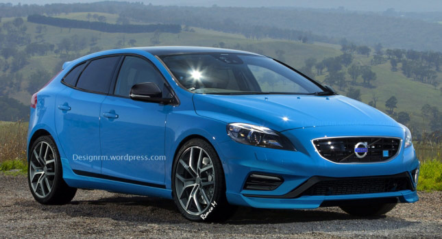  Volvo V40 Hot Hatch Edition Rendered in Sporty Polestar Clothes