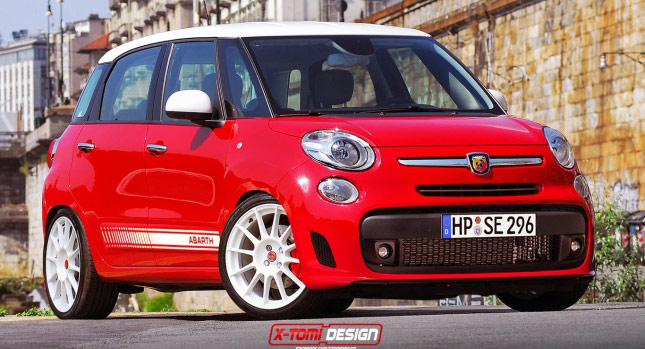  Fiat 500L Gets Sporty Abarth Look via Rendering
