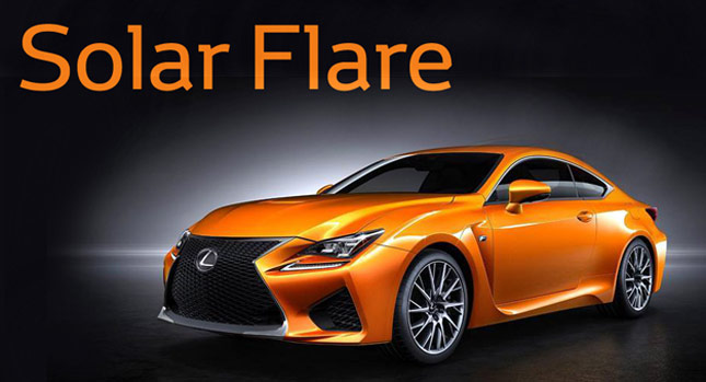  Drum Beat Please: Lexus UK Names RC F's Orange Hue 'Solar Flare'