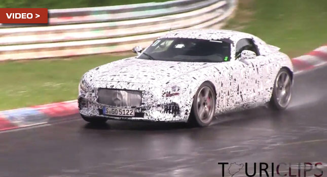  Camouflaged Mercedes AMG GT Looks Tidy and Composed Around the Ring