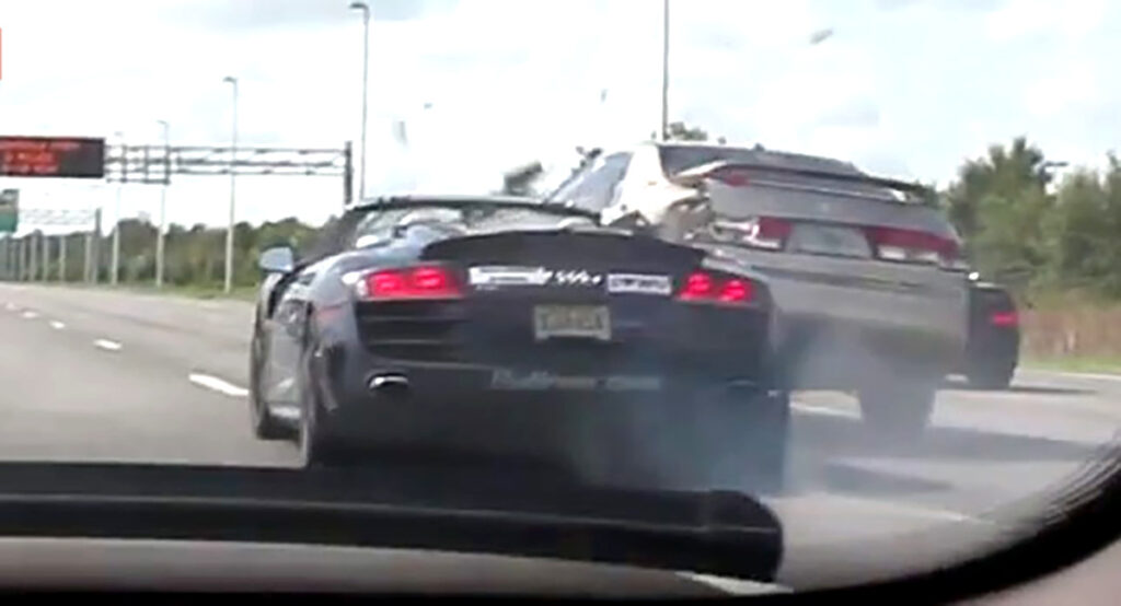Watch Audi R8 Spyder Crash Into Ice-T's Mercedes SL55 AMG