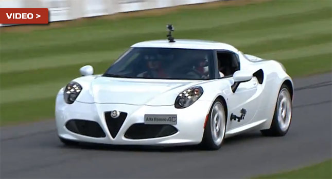  Alfa Romeo 4C Crashes Into Hay at Goodwood 2014