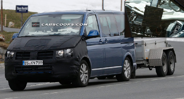  VW's New Transporter Tester Shows Reveals More of its Interior in Scoop Shots