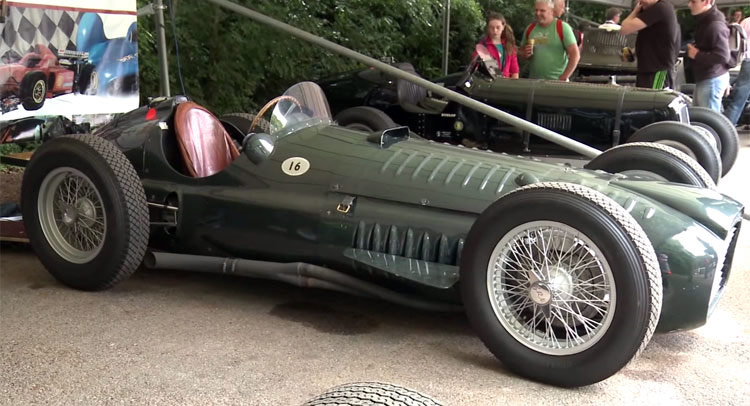 1950s Brm V16 F1 Not Done Justice By Lame Run Up Goodwood Hill W Videos Carscoops