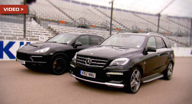  Porsche Cayenne Turbo Pitted Against ML 63 AMG by Fifth Gear
