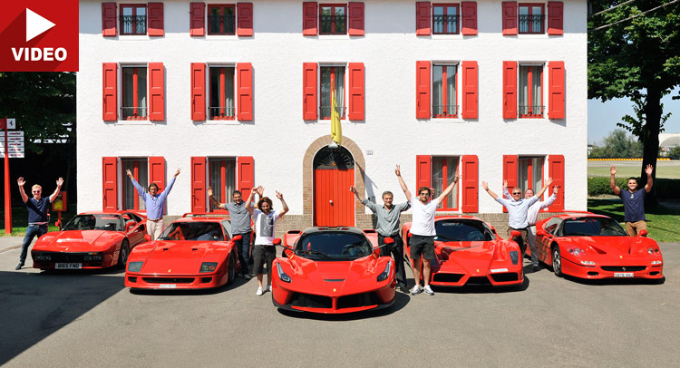  Collector Drives Ferrari 288 GTO, F40, F50 and Enzo to Take Delivery of LaFerrari